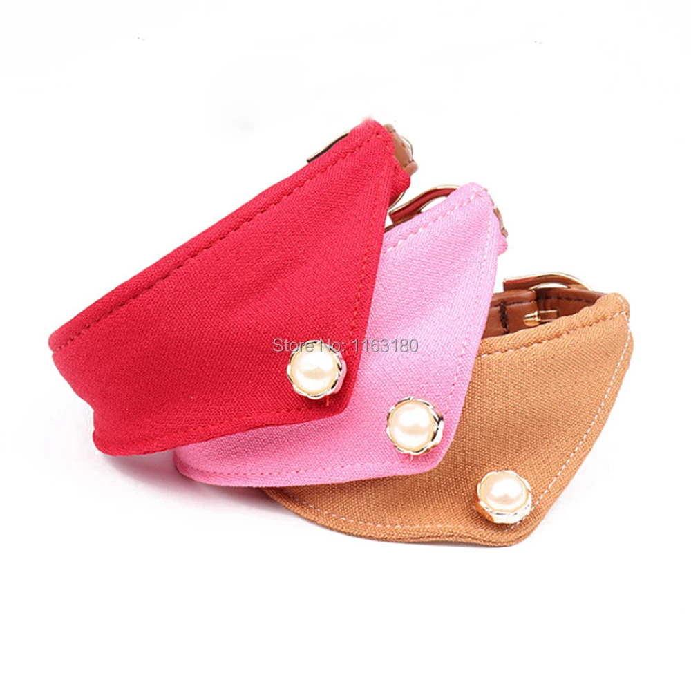 

12pcs/lot New Pet Dog Cat Puppies Collars Scarf Neckerchief Necklace Trangular Adjustable Pet Dog Cat Lovely Tie Necktie
