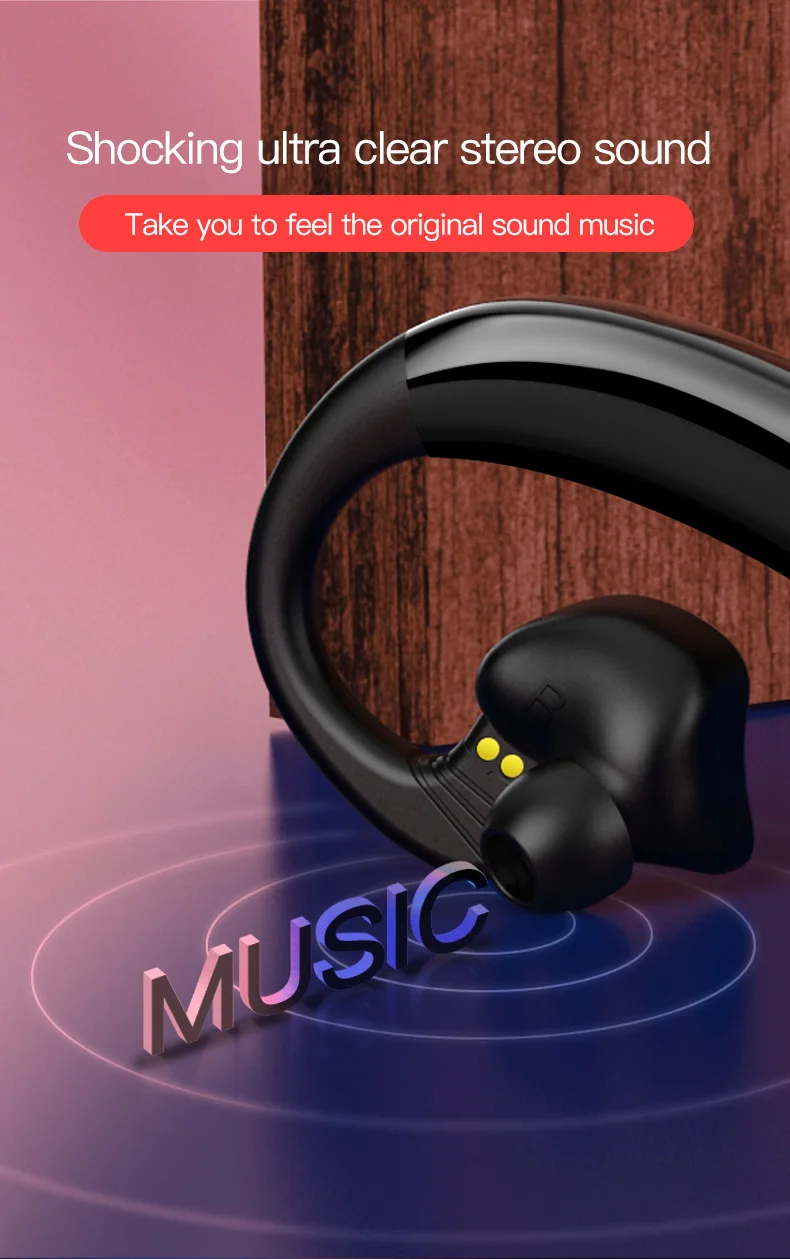 AMTERBEST Q9S-TWS, беспроводные Bluetooth 5,0, Bluetooth наушники, Hi-Fi наушники, наушники, беспроводная гарнитура, ушные крючки для смартфонов