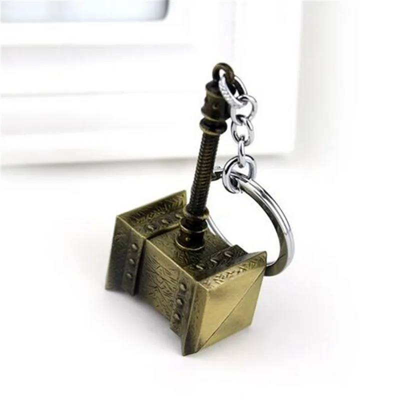 Thor Hammer брелок кино ювелирное изделие Prop Meodel подвеска брелок для ключей для женщин и мужчин брелоки металлический Шарм брелок ручной работы