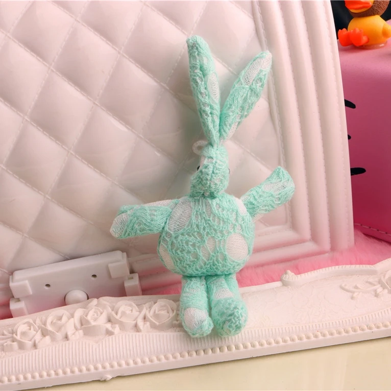 Модные однотонные милые кружевные плюшевые игрушки ручной работы 35 шт. кролик