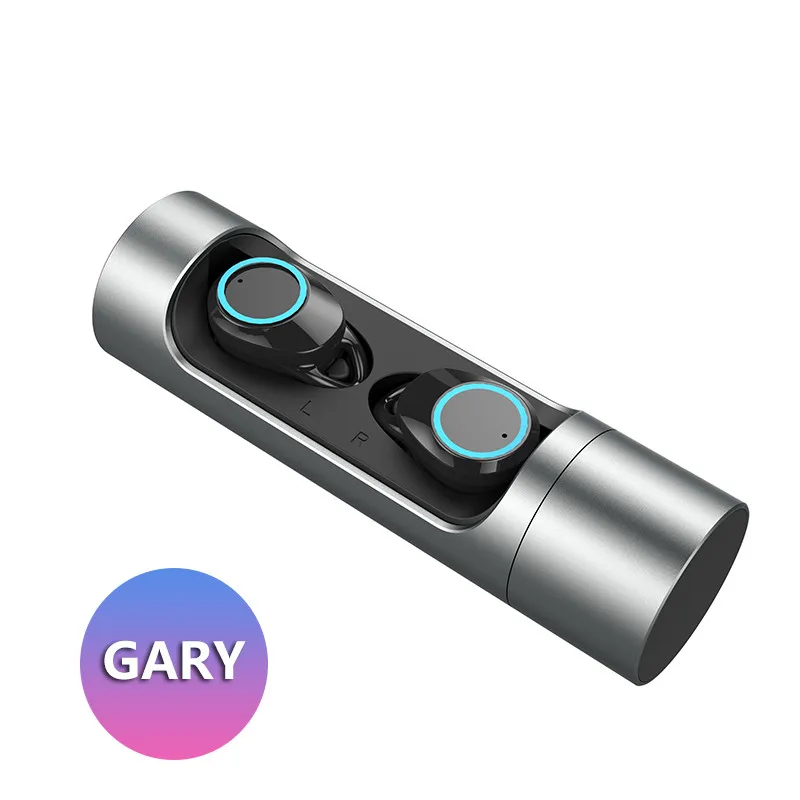 GRAY ZUOYA Touch control TWS Bluetooth 5,0 наушники мини Беспроводные спортивные наушники с микрофоном IPX7 водонепроницаемые наушники стерео гарнитура - Цвет: GRAY