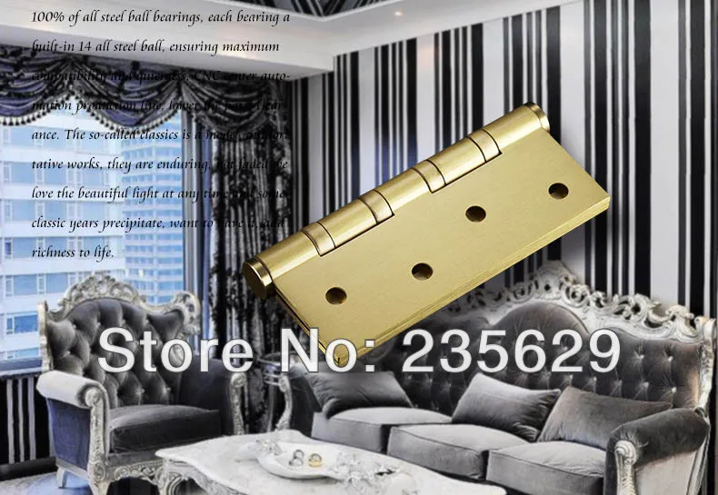 Бесплатная доставка 4 дюймовые шарниры Шарикового подшипника низкие шумовые