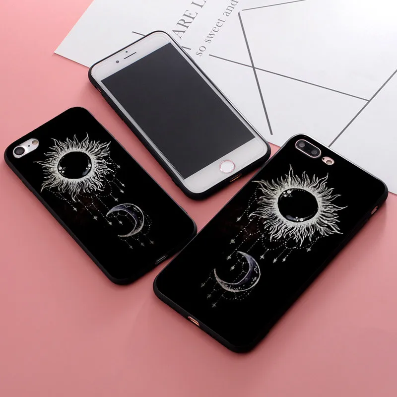 Чехол с забавным космосом Tumblr для iPhone 8 X чехол астронавтом луной мягкий