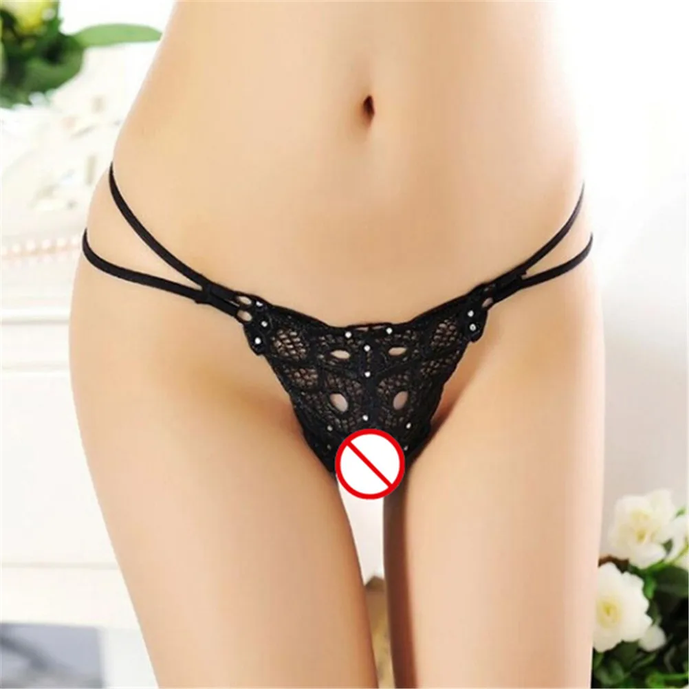 Женское сексуальное прозрачное нижнее белье трусики с открытой промежностью