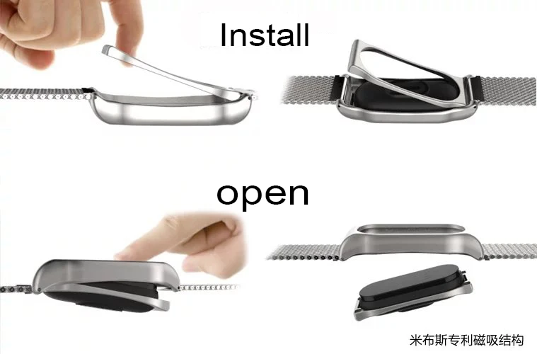 Металлический ремешок mi jobs для Xiaomi mi Band 2 Безвинтовой браслет из нержавеющей стали Сменные аксессуары для mi Band 2