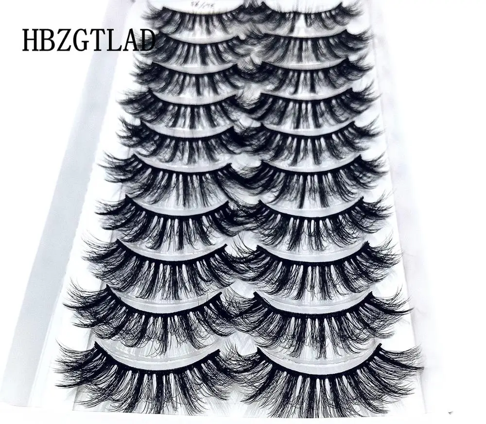 

2019 NEW 10 pairs 100% Real Mink Eyelashes 3D Natural False Eyelashes 3d Mink Lashes Soft Eyelash Extension Makeup Kit Cilios 95