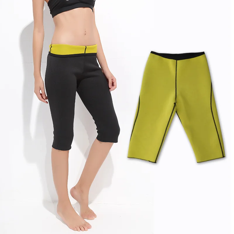 JS0005 Capris Женские Горячие термо тела формирователь, неопрен похудения леггинсы, обрезанные брюки, бедра сжигатель жира, лучшие тренировки сауна костюм - Цвет: JS0005 Capris