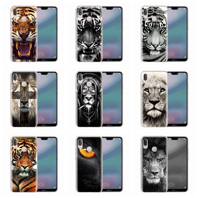 Case For Huawei Honor 7A 8A 8X 8C 9 10 Mate 20 P9 P10 lite/P8 Lite Y5 II Nova 3 Soft Paint TPU Cover lion Leopard AC105 |