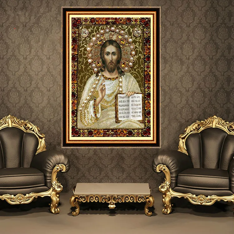 DIY 5D алмазная живопись рукоделие религиозные люди для вышивки крестом круглый