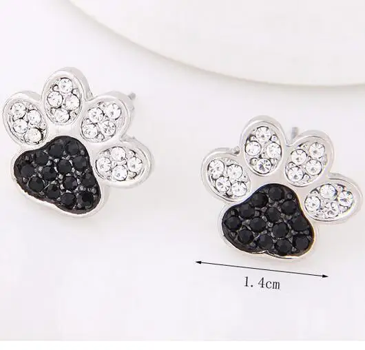 Женские серьги гвоздики в виде собачьей лапы|animal earrings for women|animal earringsstud |