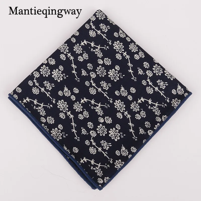 MFJ071 Mantieqingway Новое поступление хлопок цветочный принт Карманный платок мужской строгий деловой Свадебный кармашек квадратные женские носовые платки - Цвет: MFJ071