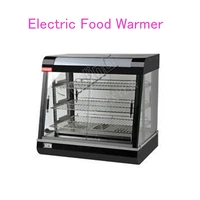 commercial stainless steel electric food warmer three layers keep food warm heated display cabinet warming showcase fy 601