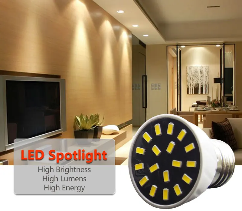 Bombillas светодиодный Spotlight GU10 E27 MR16 лампы SMD 5733 энергосбережения 4 Вт 6 8 220 В Lamparas пятно