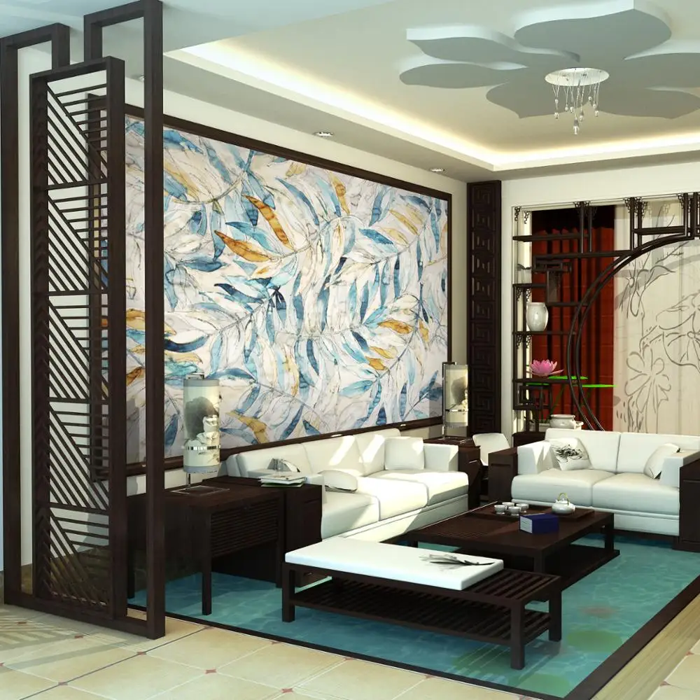 

Custom Size Photo Nordic art hand painted leaves wallpaper TV bedroom sofa porch aisle living room restaurant wallpaper mural
