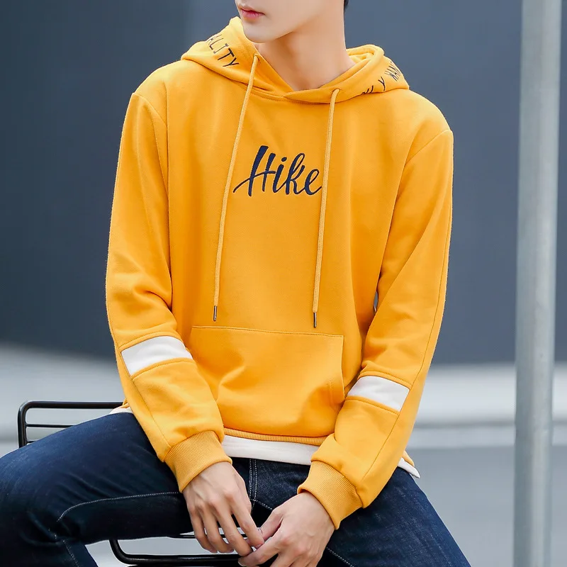 

Fashion Loose Hoodies Sweatshirt Men Spring Autumn Casual Letter Pocket Male Tops Hip Hop Street Dance Pullover Sweatshirt New