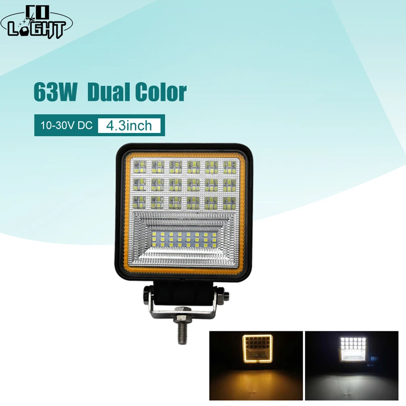 953A-63W-1PCS CO светильник 6D 4,6 дюймовые 36 Вт внедорожный светодиодный светильник бар комбинированный прожектор луч светодиодный рабочий светильник 12V 24V для Jeep ATV внедорожник 4WD 4x4 тракторах, грузовики - Цвет: 953A-63W-1PCS
