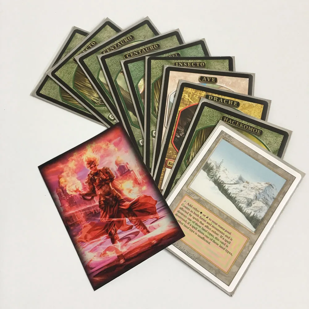 Чандра задняя 60 шт./упак. 2 пачки/лот 66*91 мм коллекционная карточная рукава крышки