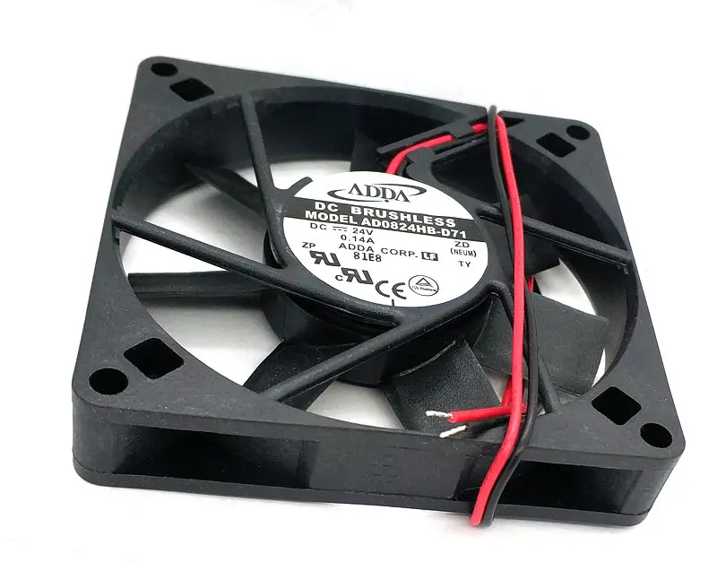 Новый Оригинальный ADDA 8015 24v 0.14a AD0824HB D71 2 провода Вентилятор охлаждения 80*80*15 мм 80