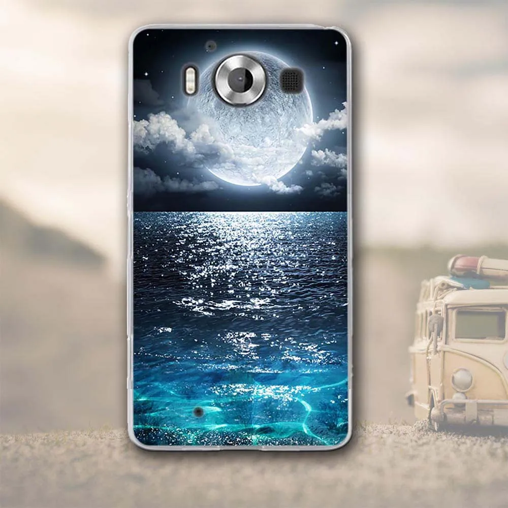 Для Nokia Microsoft Lumia 950 3D рельефный рисунок ТПУ мягкий чехол задняя крышка для