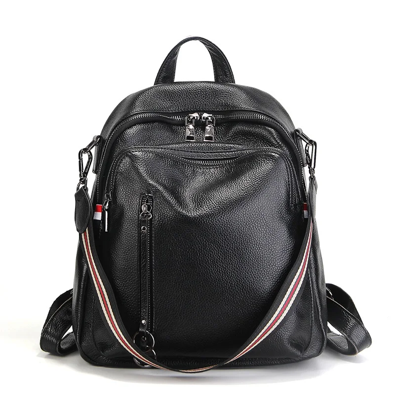 Брендовые новые модные женские рюкзаки из натуральной коровьей кожи школьные