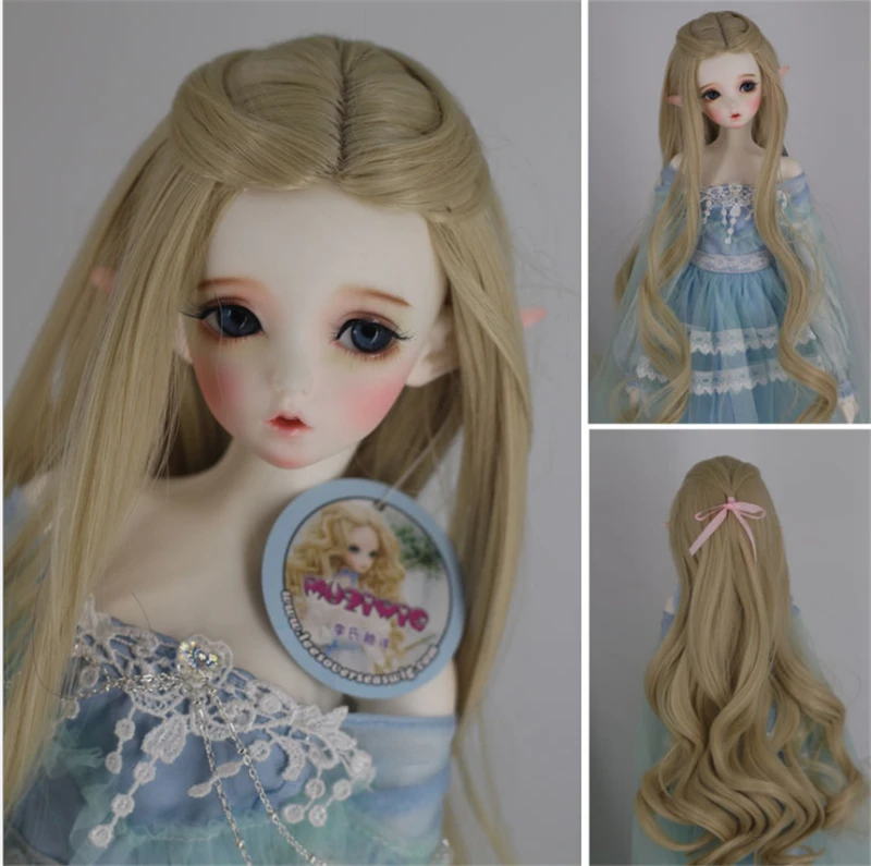 BJD кукла светло золотой парик для 1/3 1/6 bjd Bjd куклы Длинные Пышные куклы|Куклы| |