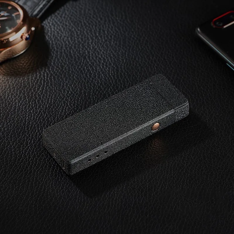 Зажигалка USB Электронная плазменная Зажигалка для курения Электронная зажигалка с выгравированным именем - Цвет: matte black
