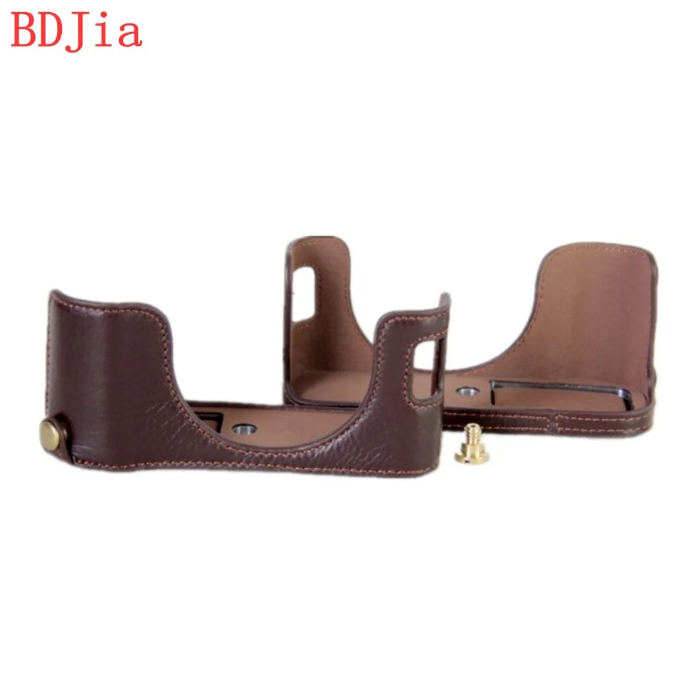 Натуральная Воловья кожа корпуса для половины камеры база Fujifilm X100F с отверстием