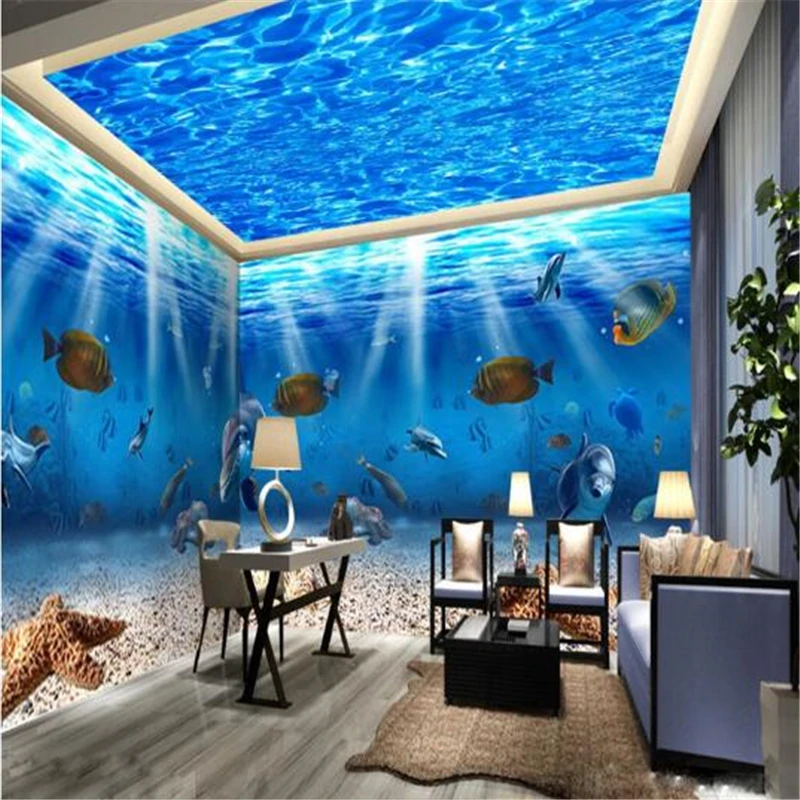 3D обои beibehang морские существа дельфин Фотофон современное европейское искусство