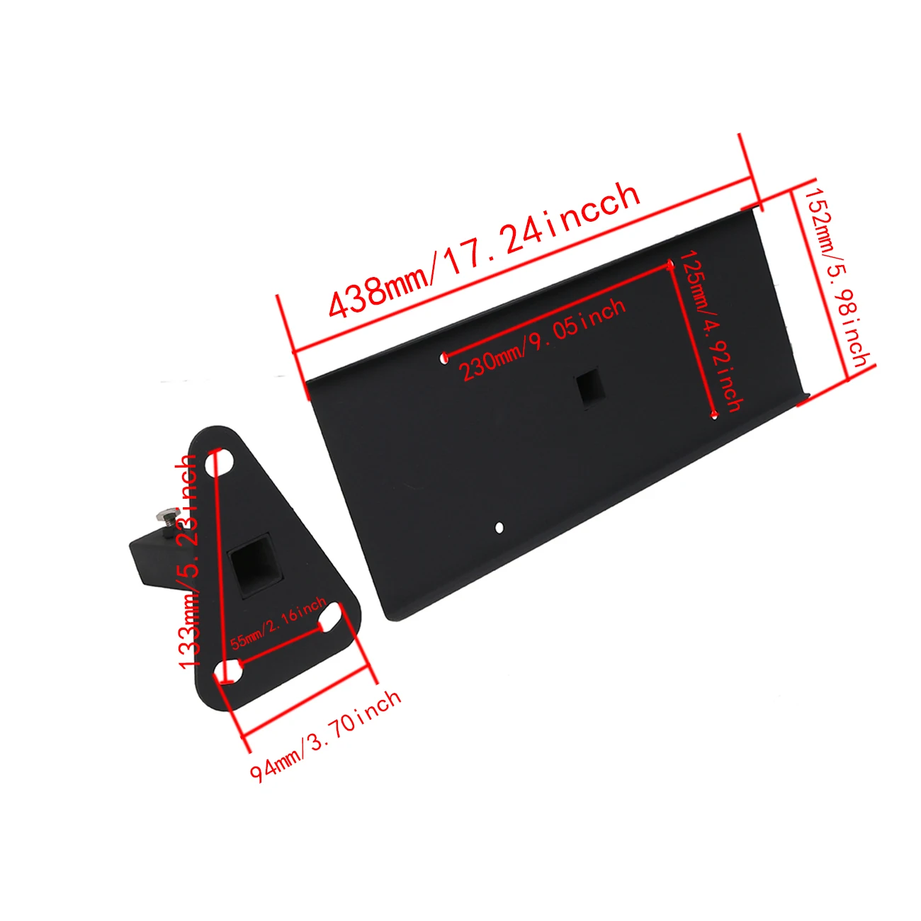 

For Jeep Wrangler JK Unlimited 2007-2017 Rear Spare Tire License Plate Relocation Bracket /O