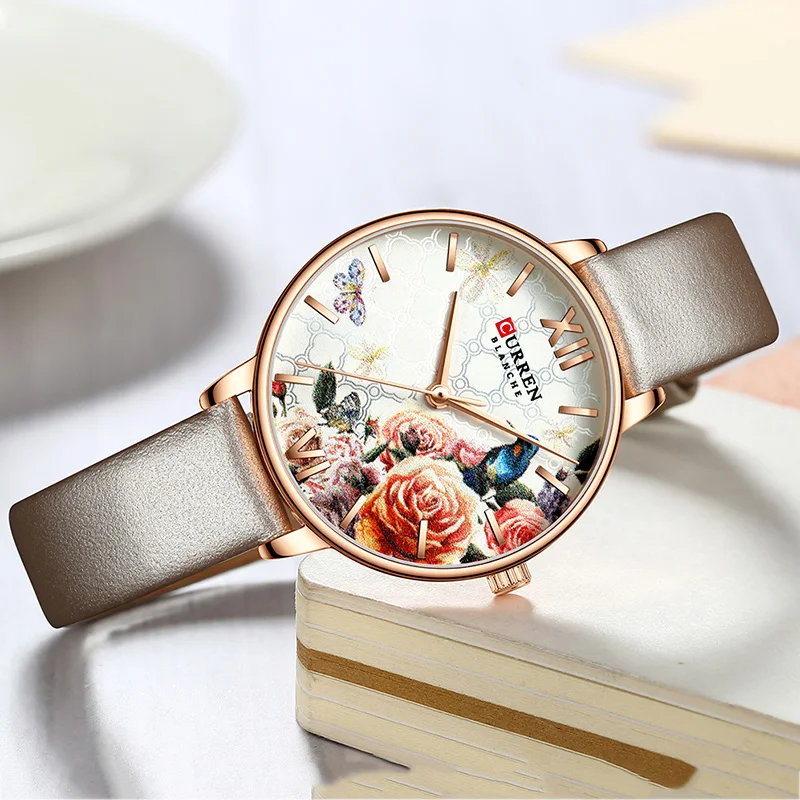 Curren женские часы Топ Бренд роскошные наручные ультра тонкие из нержавеющей стали