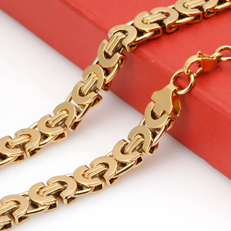 Бабушка Chc Размер 7 &quot 40&quot 11 мм золотой цвет цепь византийское плетение или