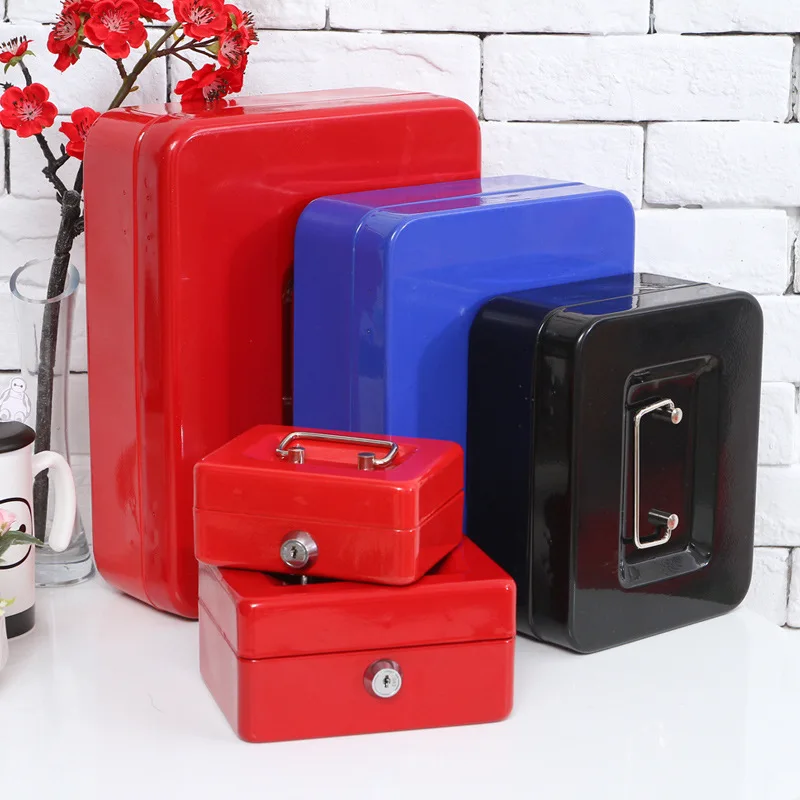 Портативный мини Сейф для дома школы офиса с отсеком запираемый ящик