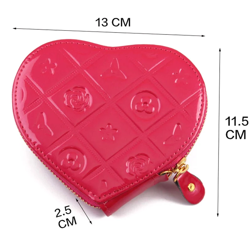 2019 Модный женский дизайнерский кошелек в форме сердца маленький на молнии для