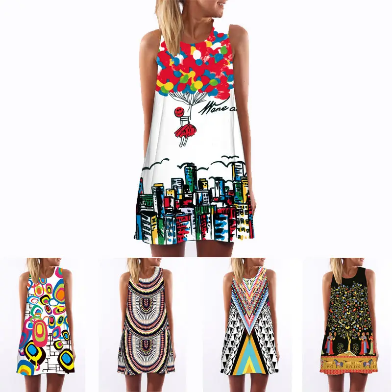 Женское шифоновое летнее пляжное платье в уличном стиле повседневное мини
