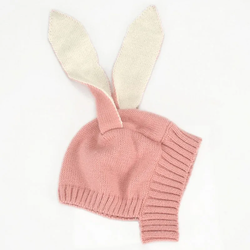 Autumn Winter Toddler Infant Knitted Baby Hat Adorable Rabbit Long Ear Hat Baby Bunny Beanie Cap Photo Props