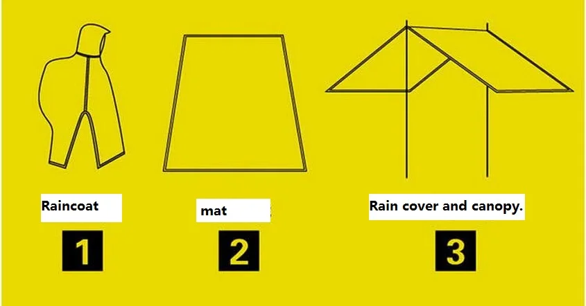 Тройной Многофункциональный плащ коврик дождевик. Универсальный Коврик для