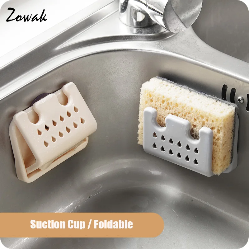 1 шт. складной держатель на присоске для кухонной раковины губчатые скребки