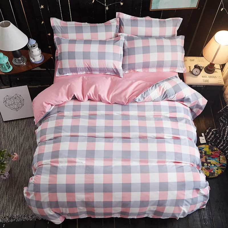 100% из сверхтонкого волокна квадратная сетка зимнее утепленное постельное белье