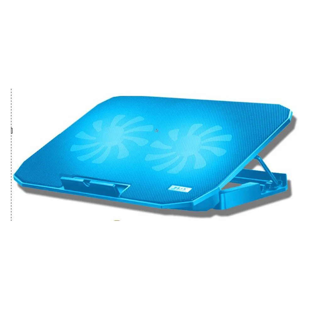 Blue no LCD SeenDa настольная Регулируемая подставка для ноутбука 1" до 17" с 2 вентиляторами USB охлаждающая тепловыделительная подставка держатель для ноутбука - Цвет: Blue no LCD