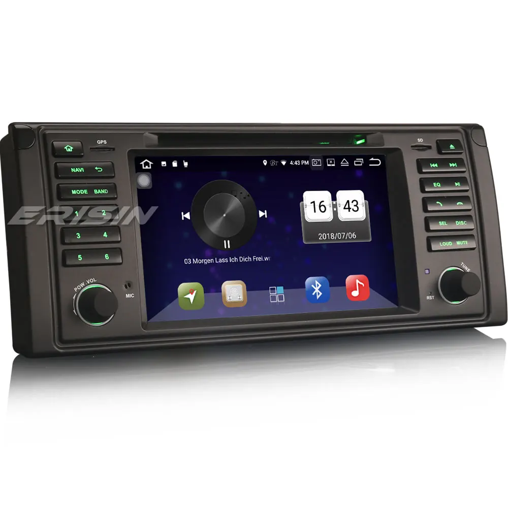 Erisin ES7339B 2 din Android 8 0 Восьмиядерный 4 Гб RAM автомобильный DVD GPS DAB для BMW 5er E39 E53 X5 M5 Радио