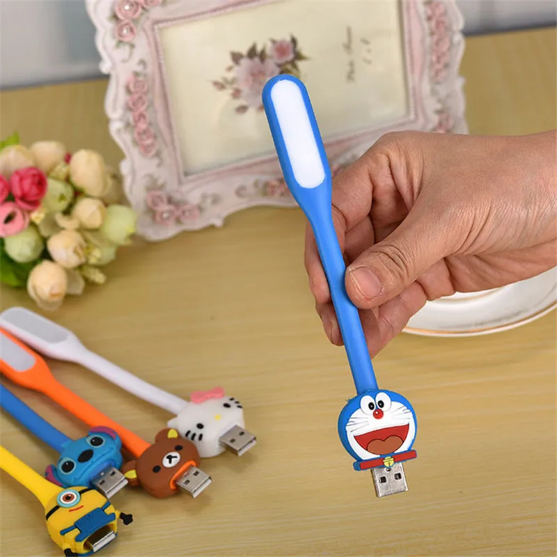 BinFul мини Гибкая мультяшная USB Светодиодная лампа портативная клавиатура свет для