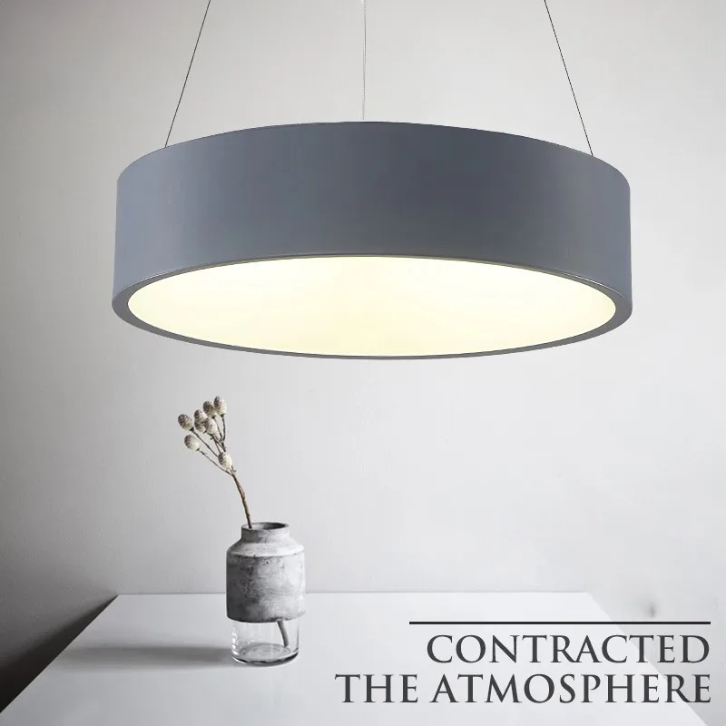 Free shipping modern led pendant lights circle suspension for dining room lamps home decoration light fixtures | Лампы и освещение