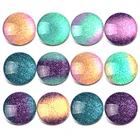 10 шт.лот, новинка, ювелирное изделие с разноцветным блестящим узором, стеклянный Шарм, 18 мм, кнопки, ювелирное изделие, браслет для женщин 18 мм