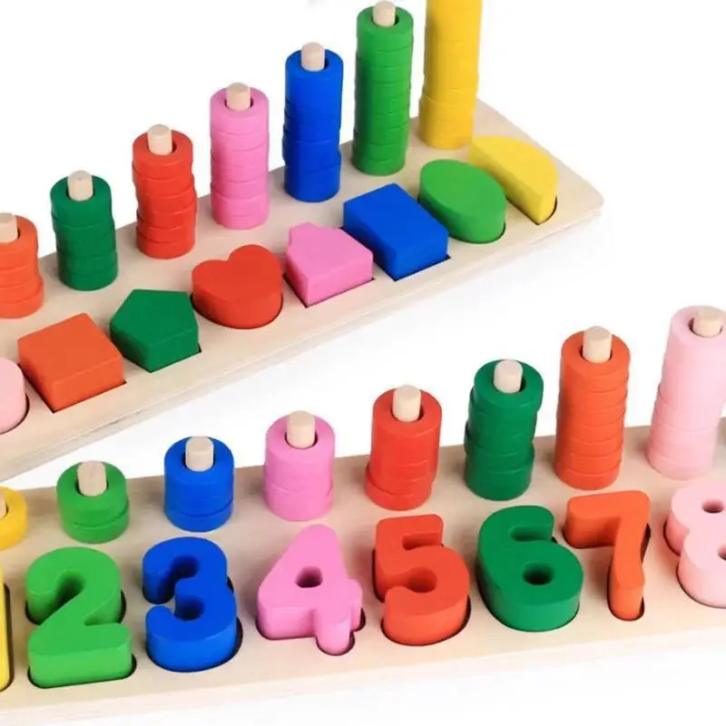 детская обучающая игра Пирамидки логические с цифрами детские развивающие