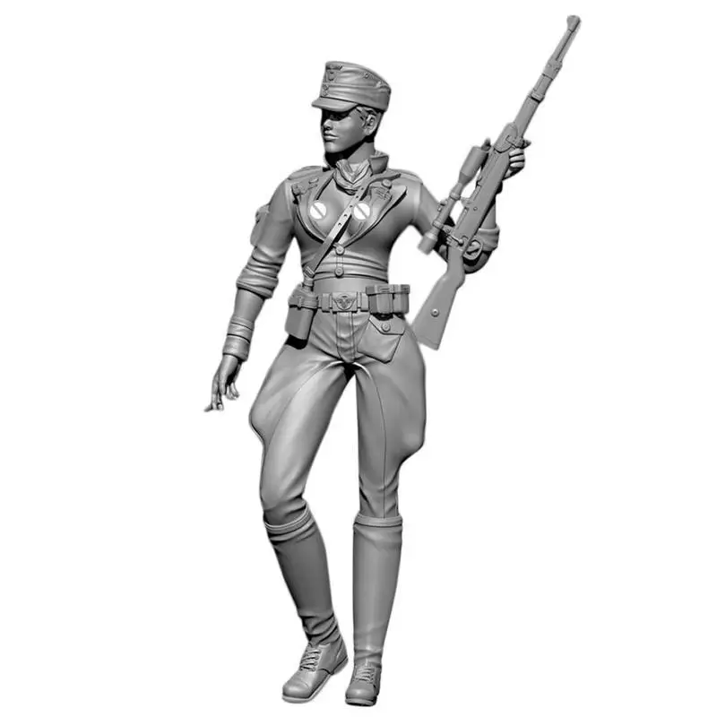 1/35 Resin Figure The Army Modern Military Soldier Unpainted And Unassembled Women Soldier Craft Kids Toys Gift - Цвет: as shown