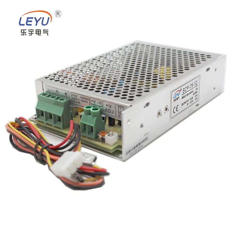 LEYU CE одобренный UPS 75 w 13,8 v Одиночный выходной источник питания с UPS функцией для резервного копирования батареи