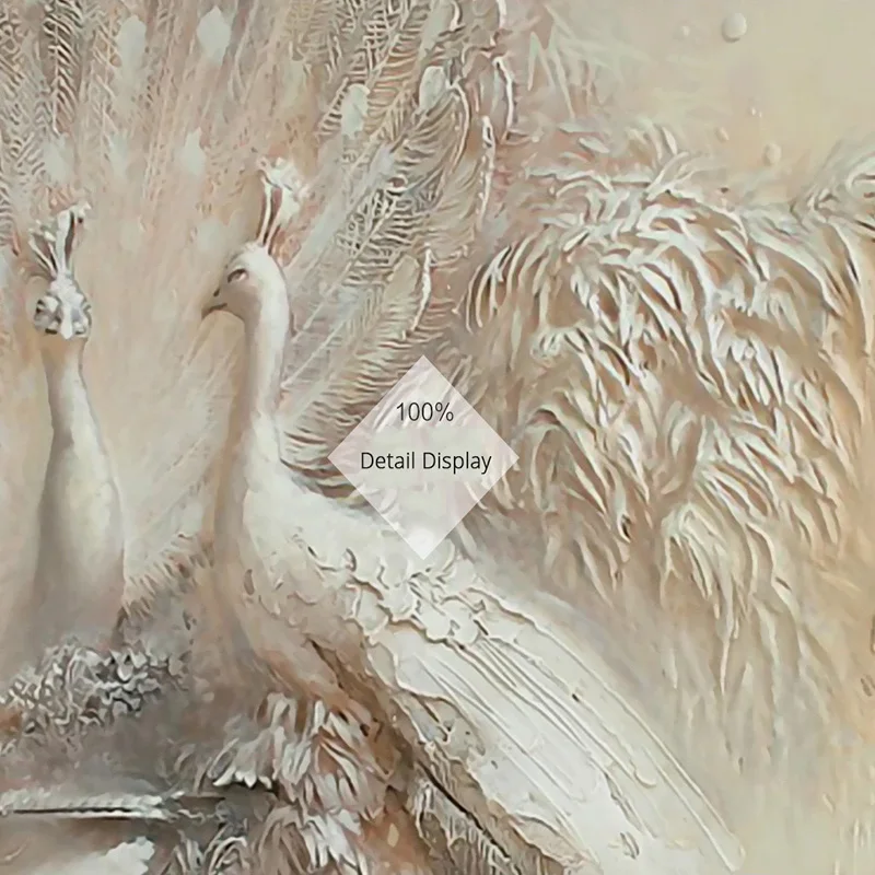 Рельефное 3d изображение павлина в европейском ретро стиле настенные фрески для
