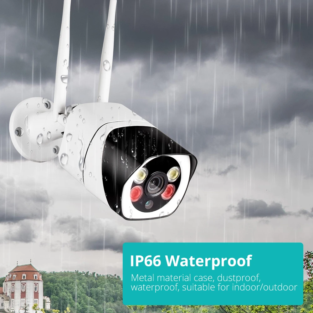 FUERS 1080P WIFI IP камера наружная IP66 Водонепроницаемая полноцветная ИК Ночное Видение