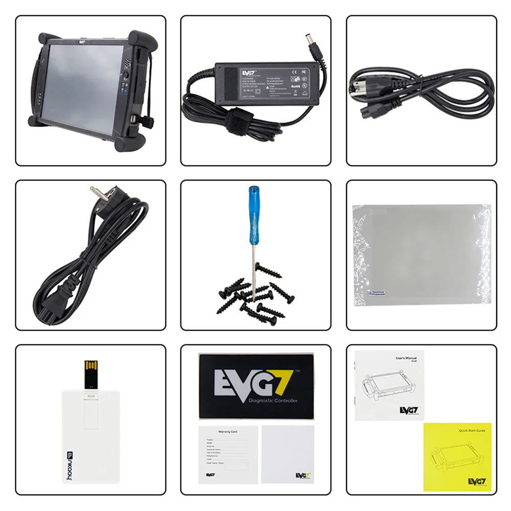 EVG7 ноутбук OBD2 Диагностический авто инструмент планшет бесплатное программное обеспечение для Scania/VAG/C4 Star/ICOM NEXT/MDI/ODIS/MINI VCI TIS Techstream