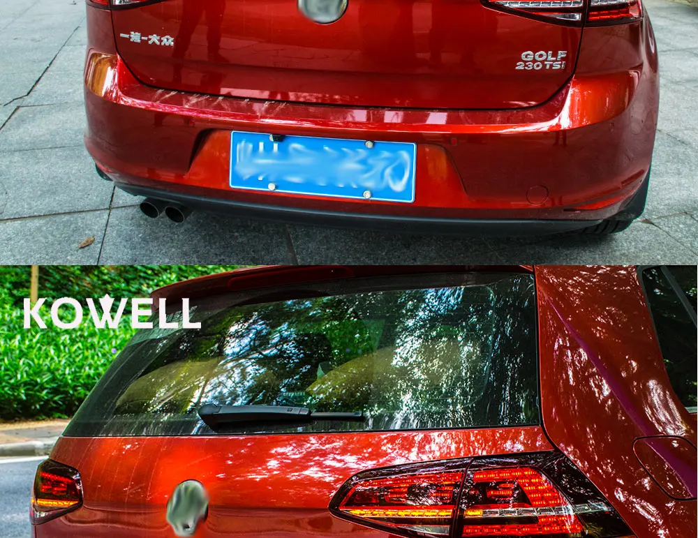 Автомобильный Стайлинг Сделано в Тайване для VW Golf 7 задний светильник s 2013- Golf7 MK7 светодиодный задний фонарь DRL+ тормоз+ Парк+ сигнальный светодиодный светильник